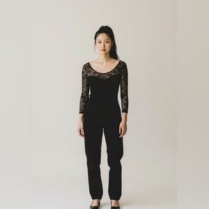Milkyway USA Elegant Black Lace bodysuit Y2K